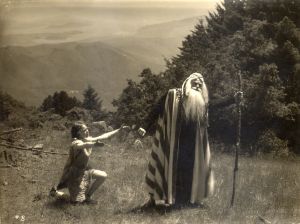 Scene from Abraham and Isaac, the first Mountain Play • Mount Tamalpais • 1913